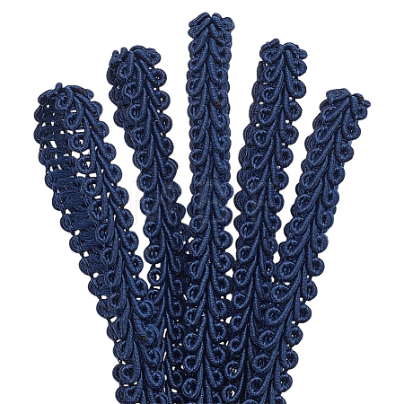 Polyester Braided Lace Trim OCOR-WH0110-14B-1