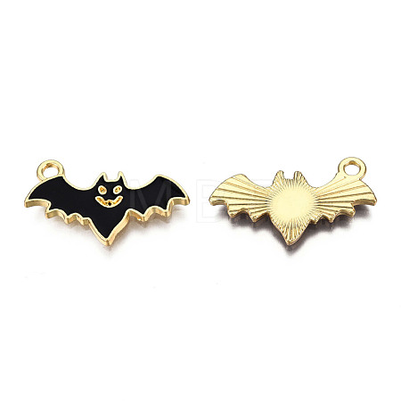 Light Gold Plated Alloy Pendants X-ENAM-T009-11A-1