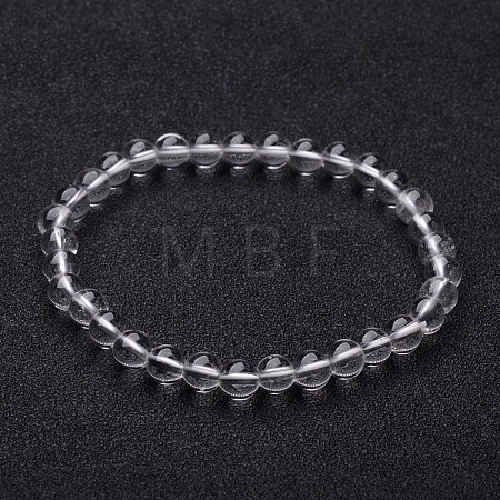 Natural Crystal Beaded Stretch Bracelets X-BJEW-F202-07-1
