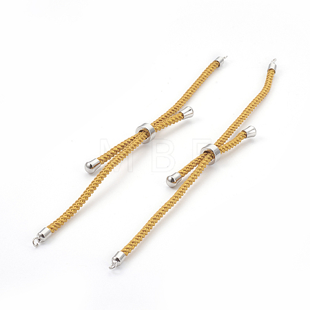 Adjustable Nylon Cord Slider Bracelet Making MAK-F026-A07-P-1
