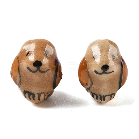 Hand-Painted Porcelain Beads PORC-R001-01E-1