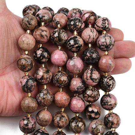 Natural Rhodonite Beads Strands G-C249-A18-16mm-1