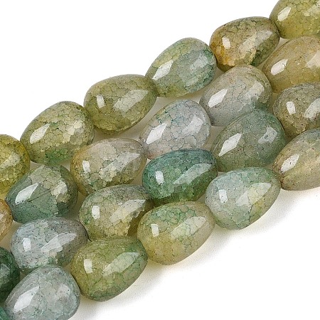 Baking Paint Crackle Glass Beads Strands DGLA-N019-03A-10-1