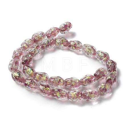Handmade Foil Lampwork Beads Strands FOIL-Z001-06B-1