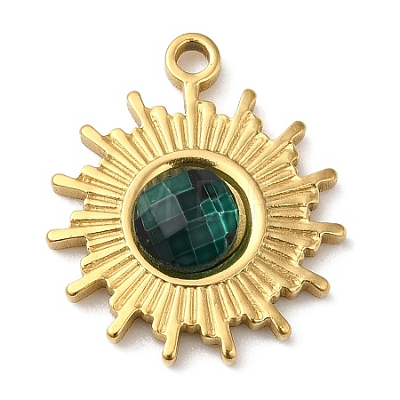 Real 18K Gold Plated 304 Stainless Steel Pendants STAS-A084-21G-01-1