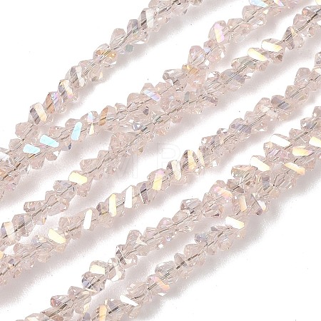 Electroplate Transparent Glass Beads Strands EGLA-P061-04C-AB02-1