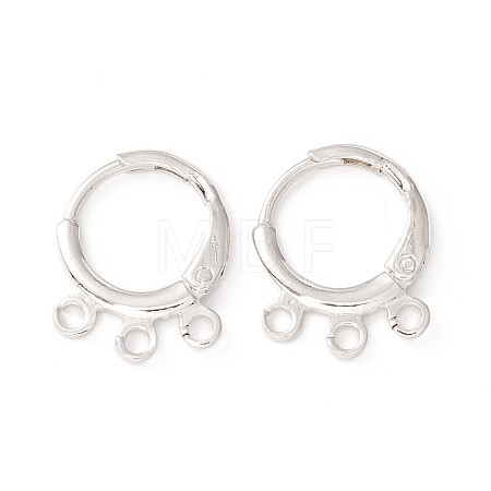 Brass Huggie Hoop Earring Findings KK-A158-02P-1