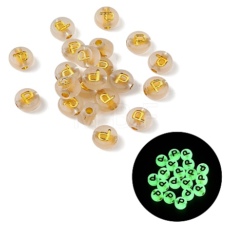 Luminous Transparent Acrylic Beads OACR-P037-01B-P-1