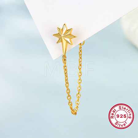 925 Silver Sunflower Star Snake Chain Earrings Fashion Luxury Earrings VT7136-3-1