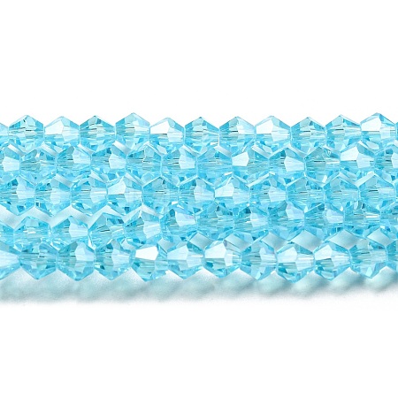 Transparent Electroplate Glass Beads Strands GLAA-F029-3mm-C20-1