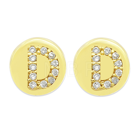 Brass Micro Pave Clear Cubic Zirconia Beads KK-T030-LA843-DX3-1