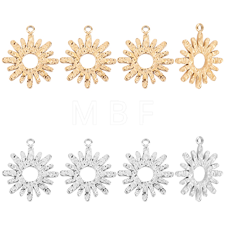 8Pcs 2 Styles 304 Stainless Steel Charms STAS-UN0035-77-1