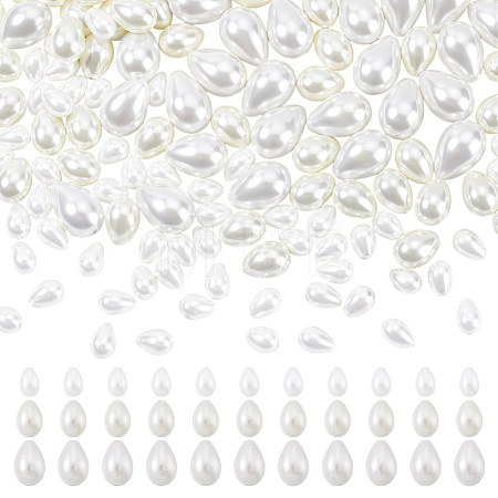 160Pcs 3 Styles Glass Pearl Teardrop Beads HY-NB0001-06A-1