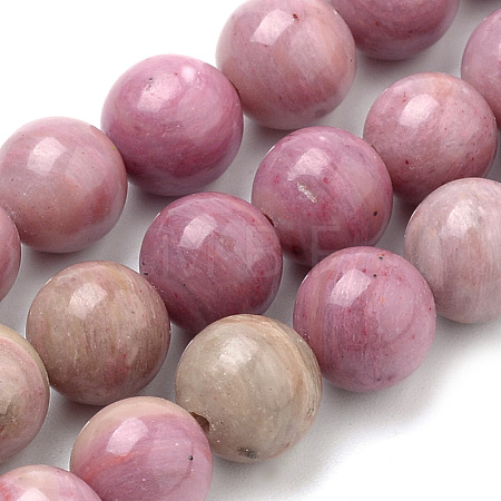 Natural Rhodonite Beads Strands X-G-S259-08-8mm-1