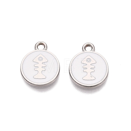 Rack Plating Alloy Enamel Pendants ENAM-N070-01A-01P-01-1