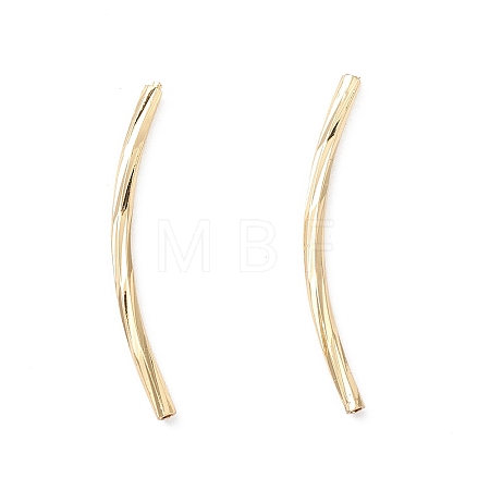Rack Plating Brass Tube Beads KK-L155-42G-1