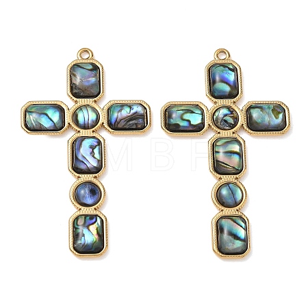 Natural Paua Shell Big Pendants SH-CBA11D7-33B-G-1
