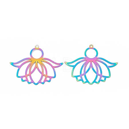 201 Stainless Steel Pendants STAS-B038-06MC-1