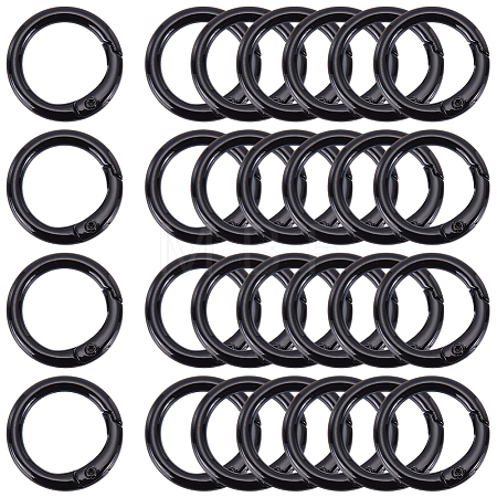 30Pcs Spray Painted Eco-Friendly Alloy Spring Gate Rings FIND-SP0006-04-1