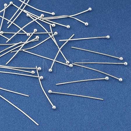 Brass Head Pins KK-H258-09B-S-1