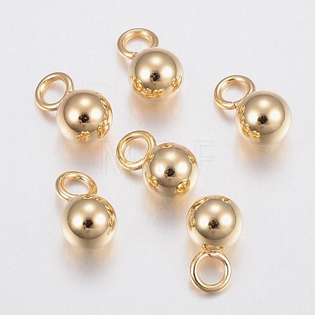 304 Stainless Steel Sphere Charms STAS-H436-67-4mm-1