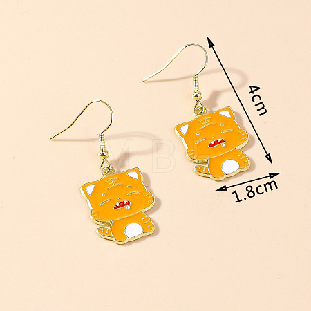 Zinc Alloy Enamel Dangle & Drop Earrings FS-WGC3D93-05-1
