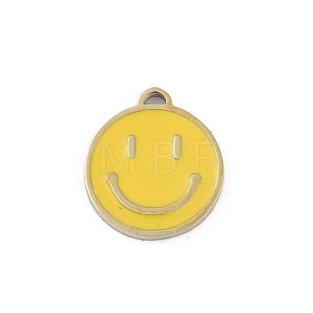 304 Stainless Steel Enamel Charms STAS-I325-063G-03-1