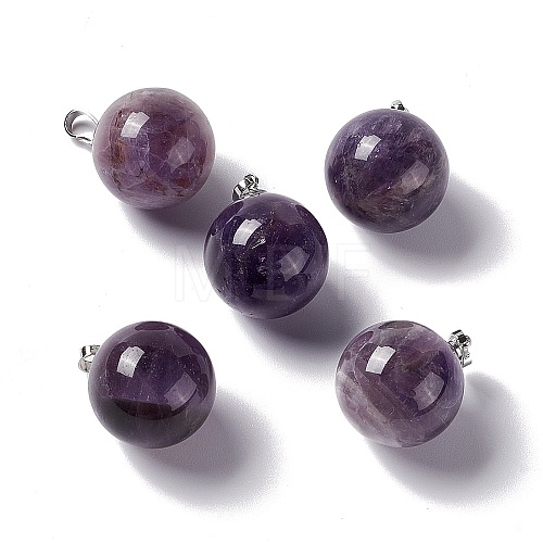 Natural Amethyst Pendants G-G926-02P-05-1