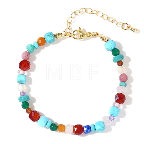Summer Bohemian Synthetic Turquoise Beaded Bracelets for Women HU1248-1-1