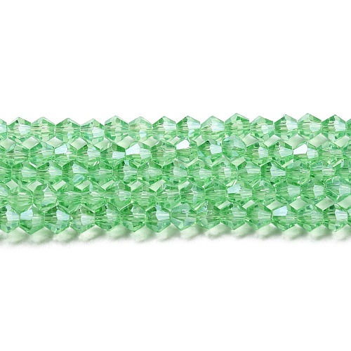 Transparent Electroplate Glass Beads Strands GLAA-F029-3mm-C24-1