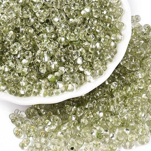 Baking Paint Transparent Glass Seed Beads SEED-N006-05I-1