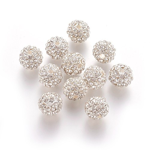 Alloy Rhinestone Beads RB-A034-10mm-A01S-1