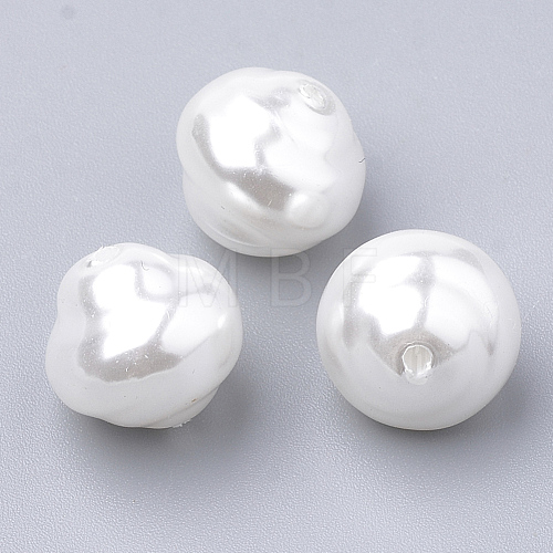 Eco-Friendly Plastic Imitation Pearl Beads X-MACR-T013-13-1