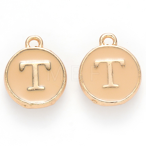 Golden Plated Alloy Enamel Charms ENAM-S118-06T-1