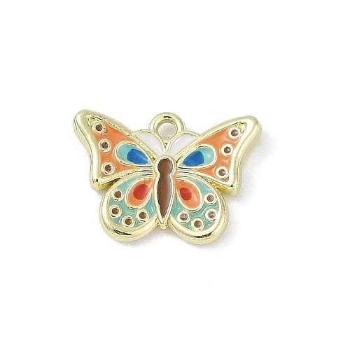 Alloy Enamel Pendants PALLOY-R151-29G-1