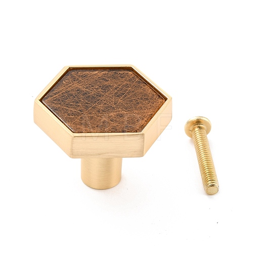 Hexagon with Marble Pattern Brass Box Handles & Knobs DIY-P054-C10-1