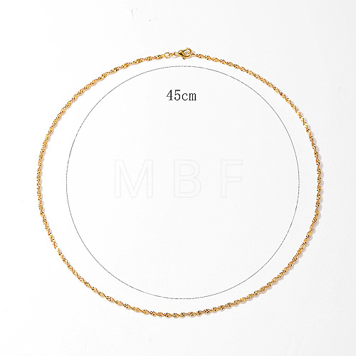 Brass Twisted Chain Necklaces DH7383-1