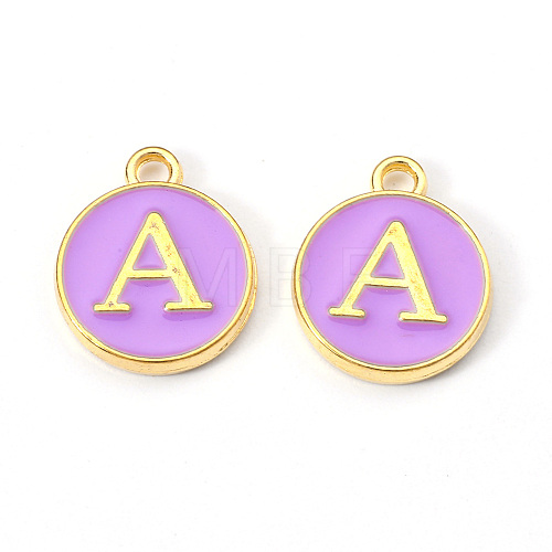 Golden Plated Alloy Enamel Charms ENAM-S118-10A-1
