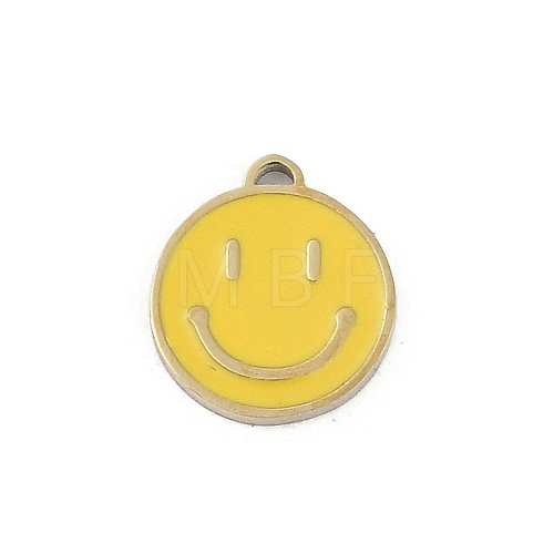 304 Stainless Steel Enamel Charms STAS-I325-063G-03-1