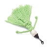 Halloween Cotton Threads Tassel & Synthetic Turquoise Skull Pendant Decorations HJEW-JM03757-03-4