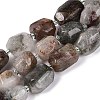 Natural Green Lodolite Quartz/Garden Quartz/Green Phantom Quartz Beads Strands G-N362-07A-04-2