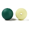 Rubberized Style Imitated Silicone Acrylic Beads MACR-T048-01B-09-2