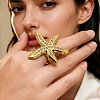 304 Stainless Steel Rhinestone Rings for Women RJEW-D355-02G-1