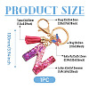 Alloy Resin Butterfly Keychains KEYC-TADJ0002-02G-N-3