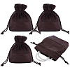 3Pcs Velvet & PU Leather Storage Bags TP-NB0001-89C-1