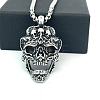 Punk Retro 304 Stainless Steel Skull Pendant Necklaces for Men CH2571-3