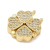 Saint Patrick's Day Brass Micro Pave Clear Cubic Zirconia Deployable Pendants KK-A293-27A-G-2