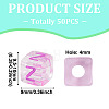 50Pcs Acrylic European Beads MACR-TADJ0001-13Z-5