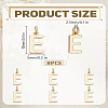 8Pcs Brass Charms KK-LP0001-85E-2