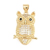 Brass Micro Pave Cubic Zirconia Pendants KK-A297-02G-1